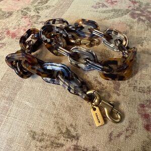 Coach Tortoise Resin Chain Strap